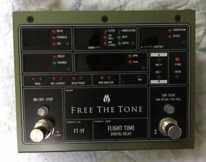 Used Free The Tone Flight Time FT-1Y Digital Delay Pedal Free tracking ship