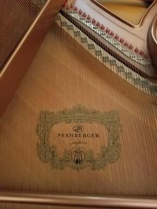 2006 PRAMBERGER BABY GRAN EBONY AND CHERRY. WITH BENCH. 1 OWNER