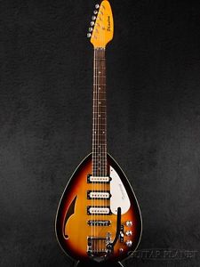 Phantom Guitar Works Teardrop Hollow Body Used  w/ Hard case