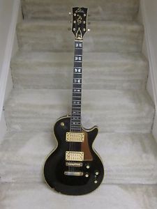 Vintage EKO Les Paul- Italy,early 70's,black with inlay,plays & sounds great