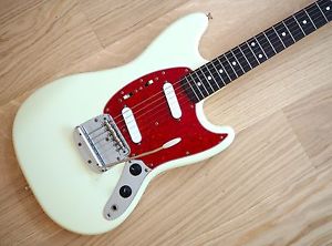 1991 Fender Mustang MG69 Vintage Reissue Electric Guitar Olympic White MIJ Japan