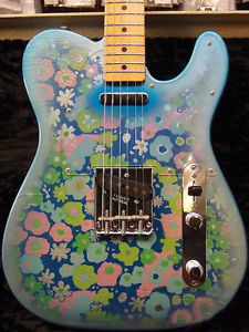 Fender CS MBS 1968 Floral TL Closet Classic Blue Flower by Dale Wilson E-guitar