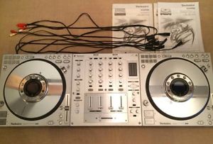 Used Technics SL-DZ1200-CDJ 2Set + SH-MZ1200-S CDJ 1 Set 4ch Mixer w/ box EMS