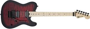 New 2017! Charvel Pro-Mod San Dimas Style 2 HH FR QM Transparent Red Burst