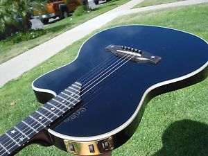 Gibson Chet Atkins SST Gloss Black Acoustic Electric Star Inlays - Ebony Board