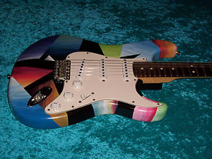 Fantastic Fender Strat Stratocaster USA american hand painted standard