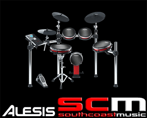 ALESIS CRIMSON MESH KIT 5pce Electronic Drum Kit with Mesh Heads FREE HEADPHONES