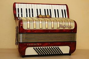 Accordion Hohner Concerto II 72 bass Akkordeon Fisarmonica + Case Free Shipping!