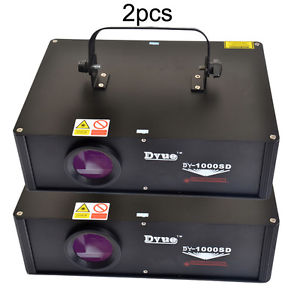 2pcs 1W Projector Stage Lighting Laser DY-1000 RGB Full Color SD Card DJ Party