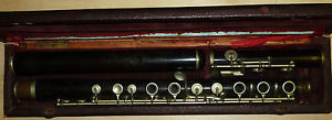 Antique JTL French boehm system open hole flute
