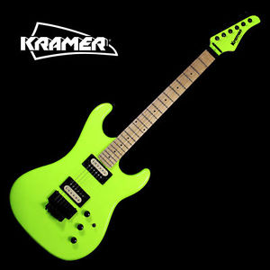 Kramer Pacer Classic FR Floyd Rose Zebra HH Fluorlesce Stratocaster Strat Guitar