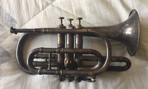 VNTG BOSTON MUSICAL INSTRUMENT NE PLUS ULTRA SHEPPARD's CROOK CORNET l