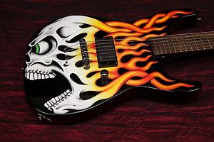 New ESP LTD Screaming Flaming Skull Electric Guitar Authorized Dealer