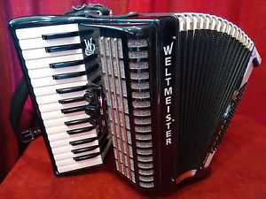 NEW Weltmeister Piano Accordion Black Rubin 30/60 MM Made in Germany