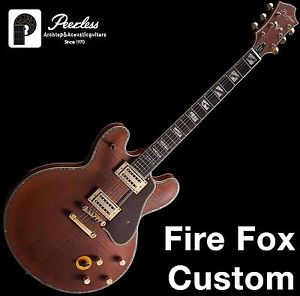 Peerless Firefox Custom Semi Hollow Body Jazz Guitar Flame Maple Varitone Knob