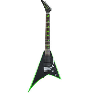 Jackson X Series Rhoads RRX24, Black w/ Neon Green Bevels