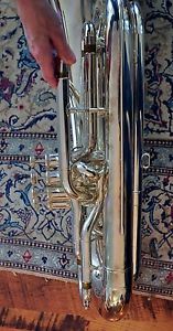 Tuba Yamaha model CB621, brass with sterling silver plate.  Good condition.