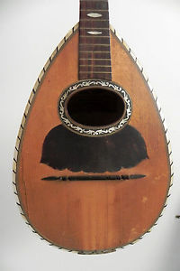 ANTIQUE GAETANO VINACCIA MANDOLIN LABEL HAND SIGNED + DATED 1912 L@@@@@@@@@@@@@K