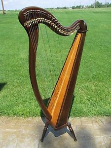 Beautiful Vintage 34 String Aoyama 130-B Lever Harp Rare Celtic Folk Instrument
