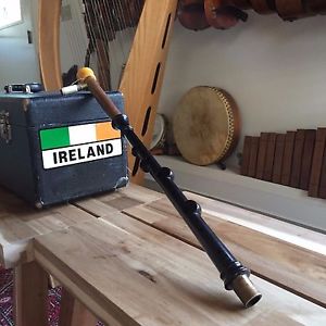 Irish Uilleann bagpipe chanter by Eugene Lambe keyless in D