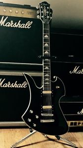 Left Handed BC Rich Mockingbird Full USA Upgrade And Hard Case, Through Neck