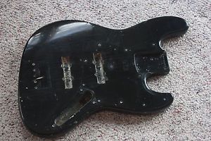 1966 1967 Fender Jazz bass body black 5 lb 3 oz 4-bolt