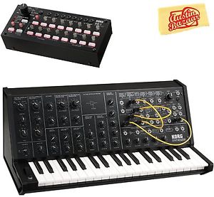 Korg MS-20 Mini Monophonic Synthesizer - Black Bundle with SQ-1 Step Sequencer