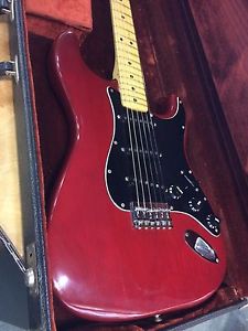 1979 Fender American Standard Hardtail Stratocaster Wine Red Electric Guitar