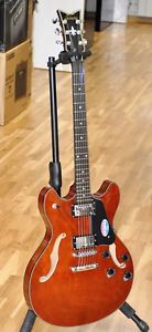 Schecter Corsair w/ T.O.M Gloss Walnut Semi-Hollow Electric Guitar Made In Korea