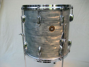 Vintage round badge Gretsch floor tom 14x14, midnight blue pearl