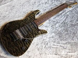 Crews Maniac Sound Ab's 7 Black w/hard case Free shipping Guitar from Jpn #E723