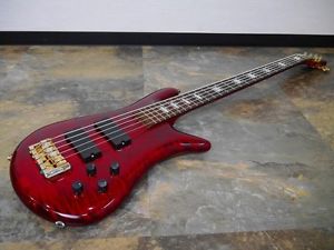 Spector  euro 5lx black cherry gloss w/soft case Bass guitar From JAPAN #N210