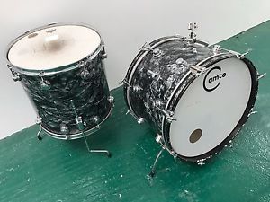 Oaklawn Camco 1960' Floor tom vintage black diamond pearl