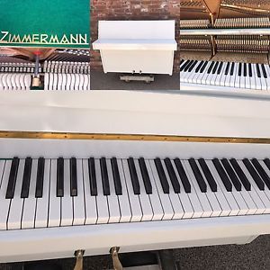 Zimmerman German Modern White Gloss Upright Piano Guaranteed &Delivered