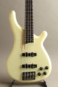 TUNE TB-03 Pearl White Bass USED w/SoftCase FREE SHIPPING from Japan #R2285