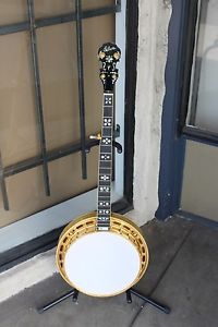 1982 GIBSON MASTERTONE GRANADA FANCY GOLD FLAMED BLONDE BANJO