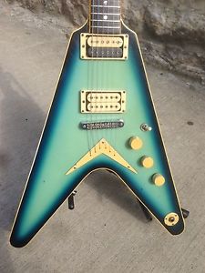 Vintage 1981 Dean USA V Blueburst W/Original Case