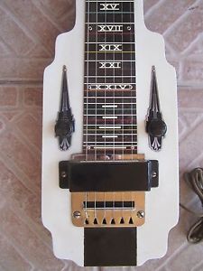 *rare* white NATIONAL NEW YORKER  Lap Steel Guitar ~ Excellent Condition !!  ~