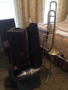 Bach Strad Trombone 36 w/f attachment, cases and accessories