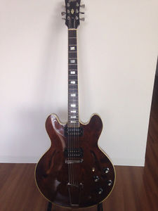 Greco SA-700WA Electric Guitar ES-335 Walnut Japan Vintage Free Shipping w/HC