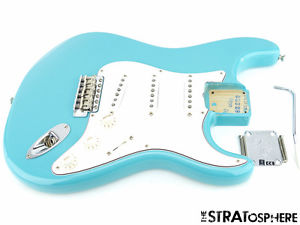 LOADED 2016 USA Fender ERIC JOHNSON Strat BODY Guitar Nitro Tropical Turquoise