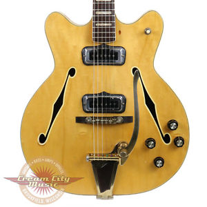 VINTAGE 1968 FENDER CORONADO WILDWOOD II HOLLOW BODY ELECTRIC GUITAR