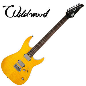 Wildwood WD-DTM Yellow Flame Top 24Fret 24F Stratocaster Strat Electric Guitar
