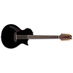 ESP LTD TL-12 12-String Black BLK Thinline NEW Acoustic Electric Guitar TL12