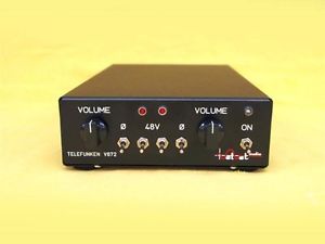 Telefunken Dual Micpre V672 Lunchbox * phantom power* phase rev.* gain  ext. PSU
