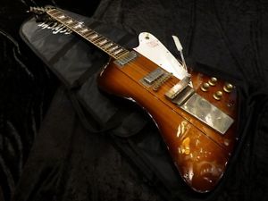 Burny RFB-90 Brown w/soft case Free shipping Guiter Bass From JAPAN #A-41