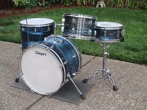 Vintage Tempro 4-Piece Drum Kit, 1960s, Japan Made, Very Clean & Cool