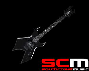 RRP $1300 BC RICH NECKTHRU WARLOCK ELECTRIC GUITAR ONYX BLACK FLOYD ROSE