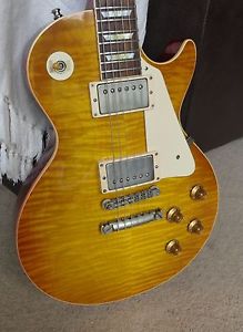 Gibson Les Paul Custom Shop R9 VOS 1959 Reissue Lemon Burst Select Top, Upgrades