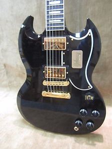 2017 GIBSON SG CUSTOM EBONY LTD ED MINT UNPLAYED W/CASE & PAPER FREE  SHIPPING!!